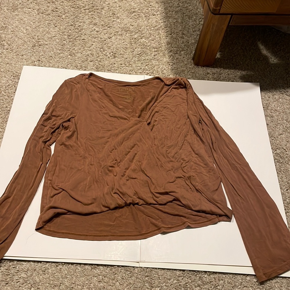 American eagle soft and sexy brown long sleeve